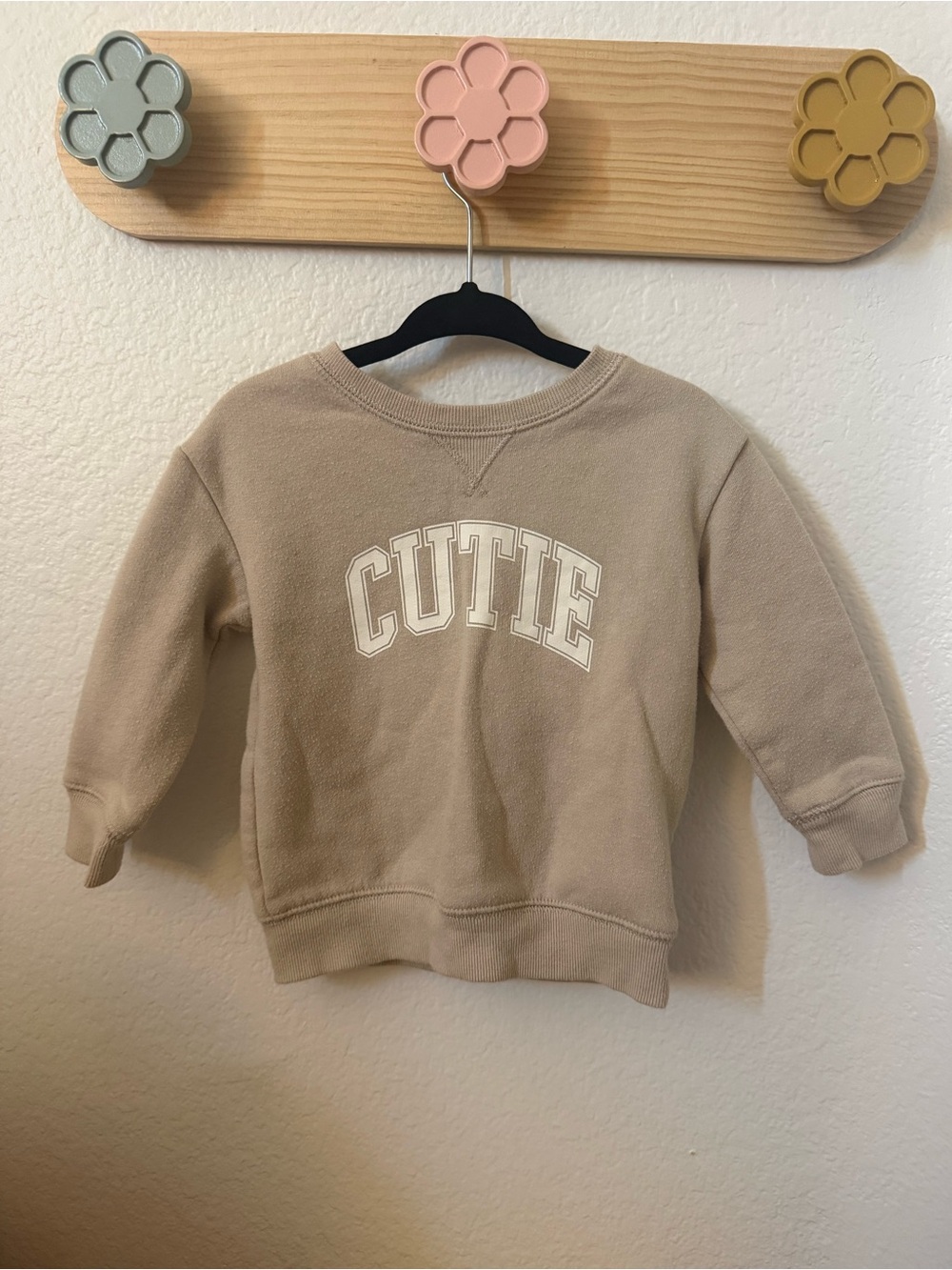 jumping beans Beige 'CUTIE' Crewneck Sweatshirt